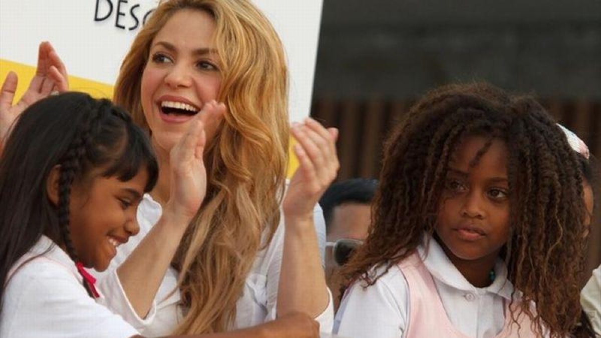 Shakira, en un acto de la Fundación Pies Descalzos.