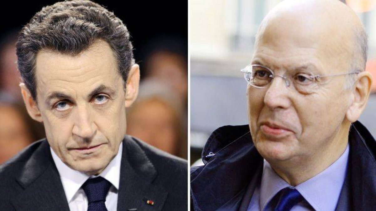 A la izquierda el expresidente Nicolas Sarkozy y, a la derecha, Patrick Buisson.