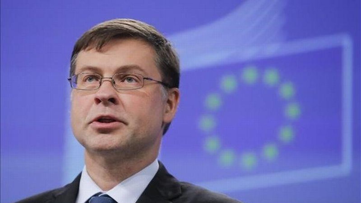 El vicepresidente de la Comisión Europea, Valdis Dombrovskis, responsable de las propuestas para culminar la Unión Bancaria.