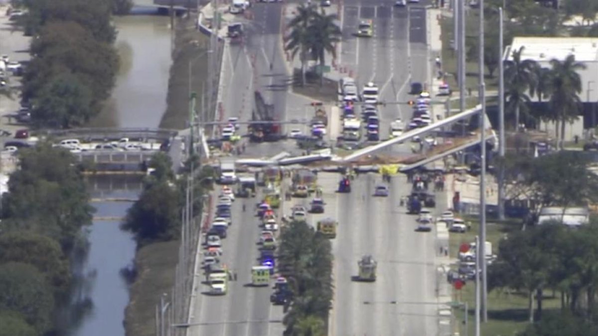Puente desplomado en Miami