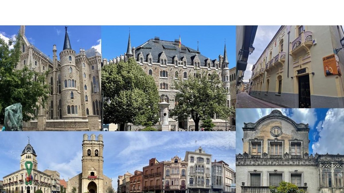 Algunos de los edificios más emblemáticos de León. DL