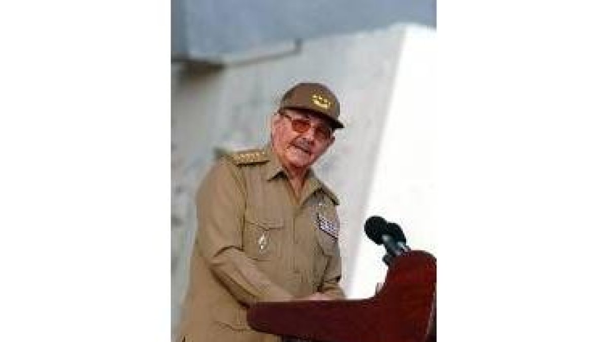 Raúl Castro durante su discurso en el Día de la Rebeldía Nacional