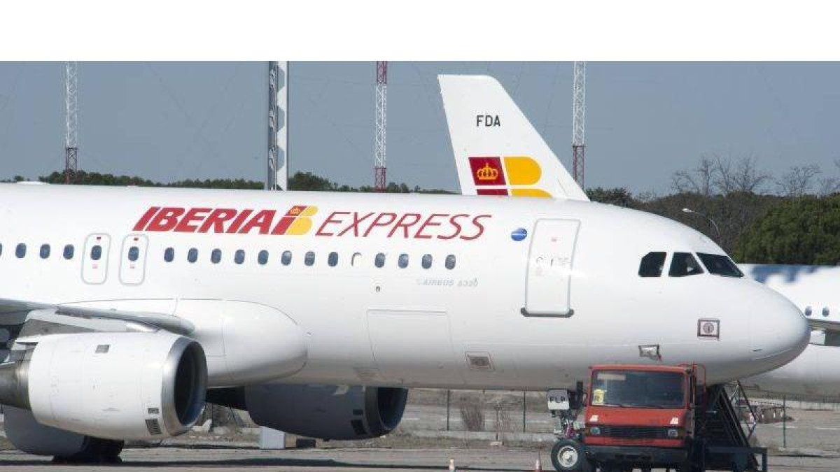 Un avión de la compañía Iberia.