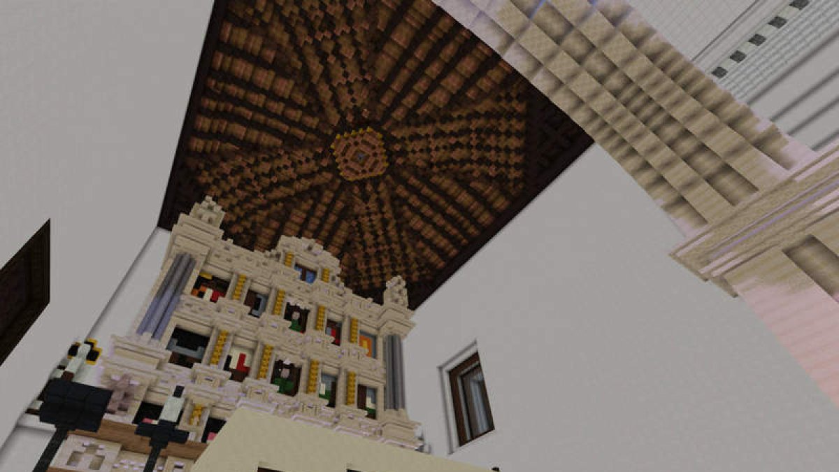 Imagen de la iglesia de Valdavida. minecrafteate