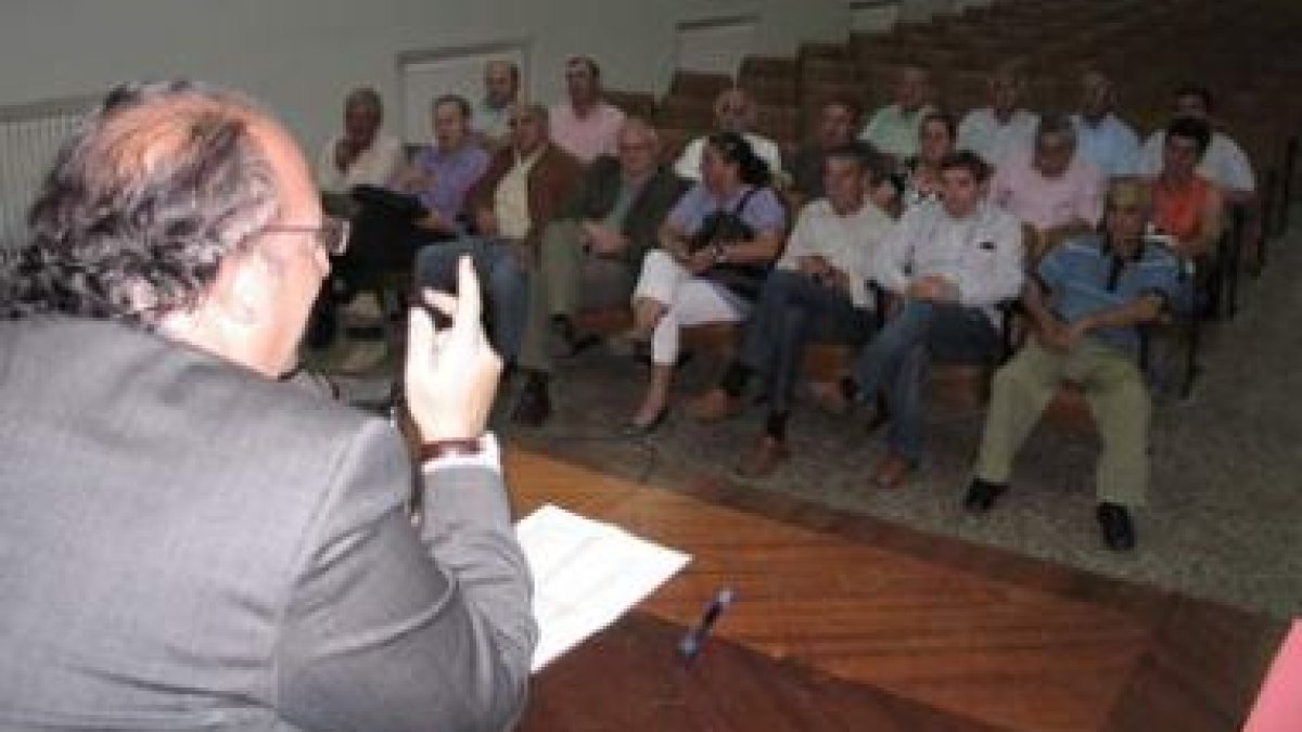 El delegado territorial explica a los alcaldes del partido judicial la aplicación de las ayudas.