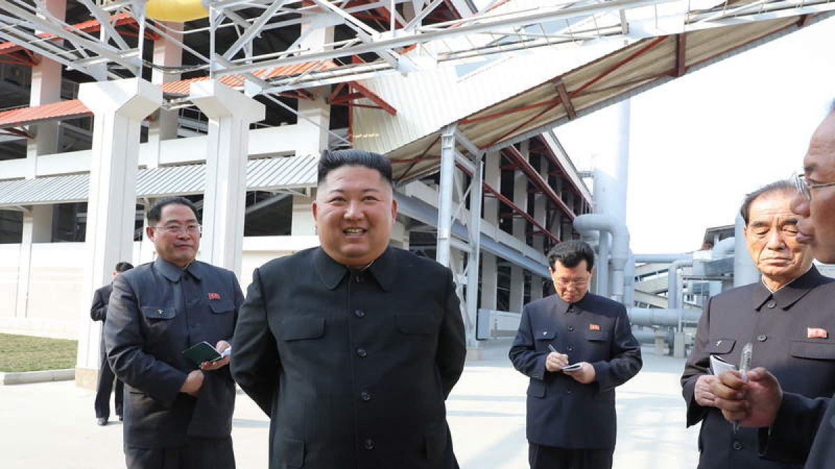 Imagen del tirano de Corea del Norte en su aparición en la televisión. KACNA