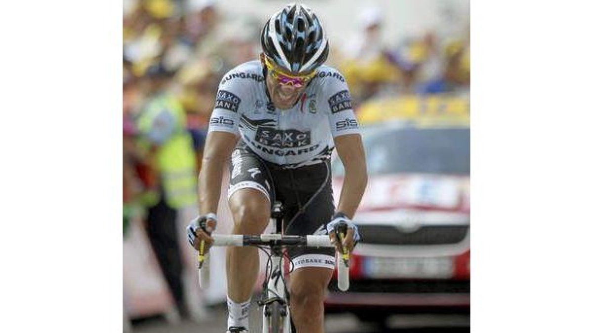 El ciclista español del Saxo Bank, Alberto Contador.