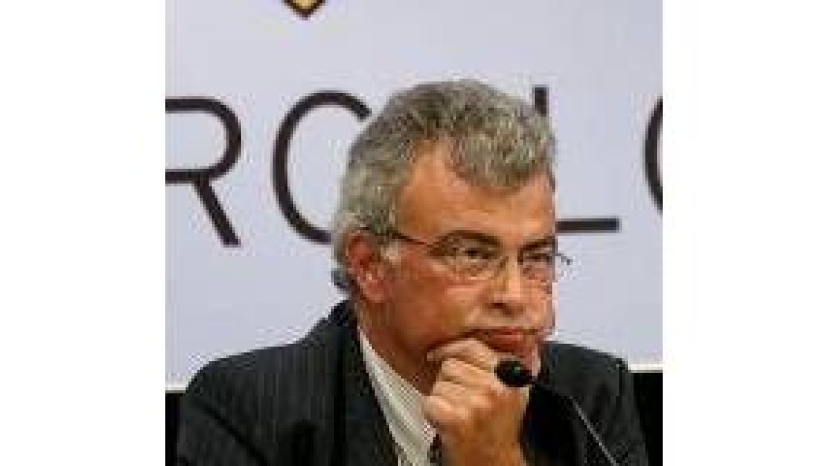 El vicepresidente Sandro Rosell en una comparecencia ante la prensa