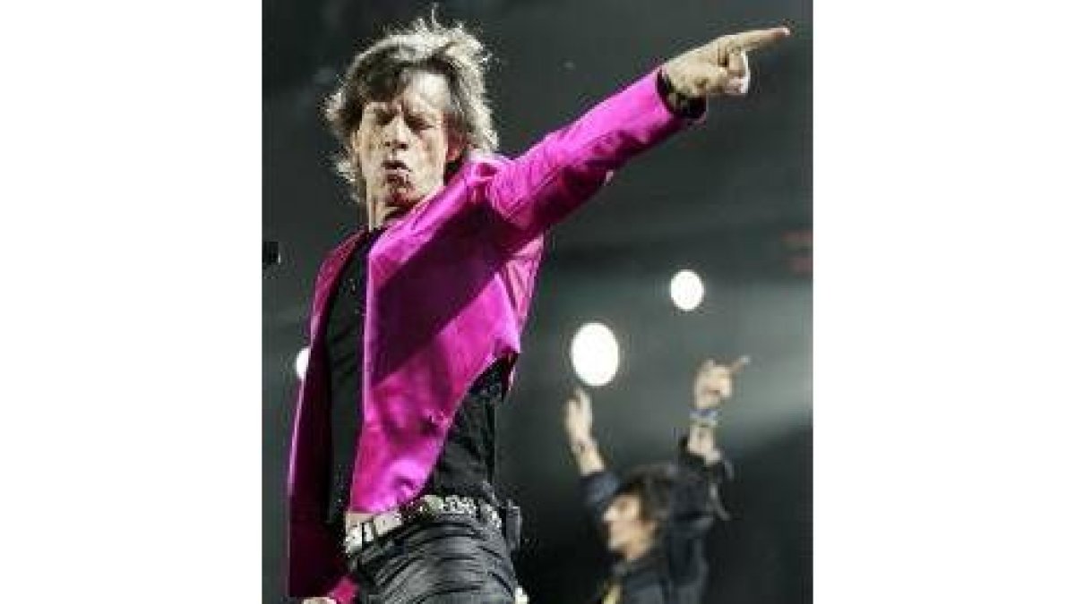 Mick Jagger, líder de los Rolling Stones durante un concierto en Canadá