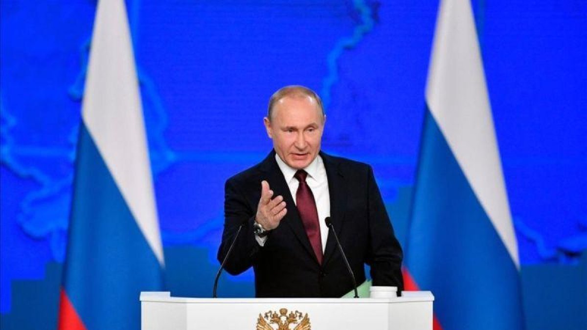 Vladimir Putin pronuncia su discurso anual sobre el estado de la Nación en Moscú.