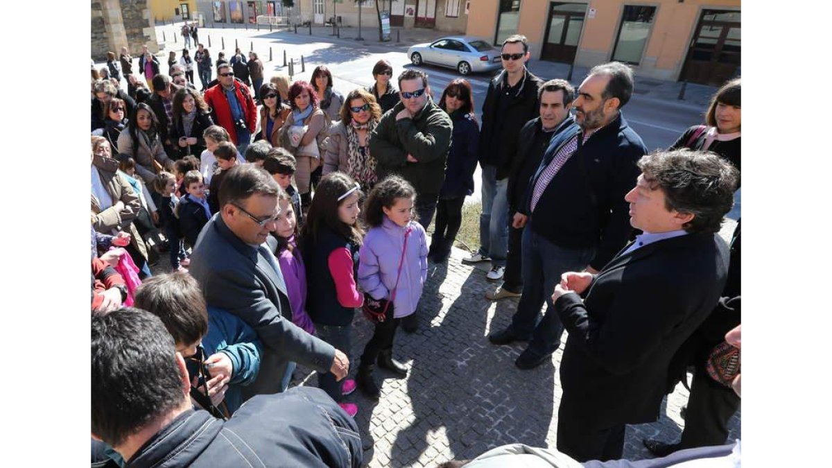 El alcalde de Ponferrada recibió al grupo en el Castillo.