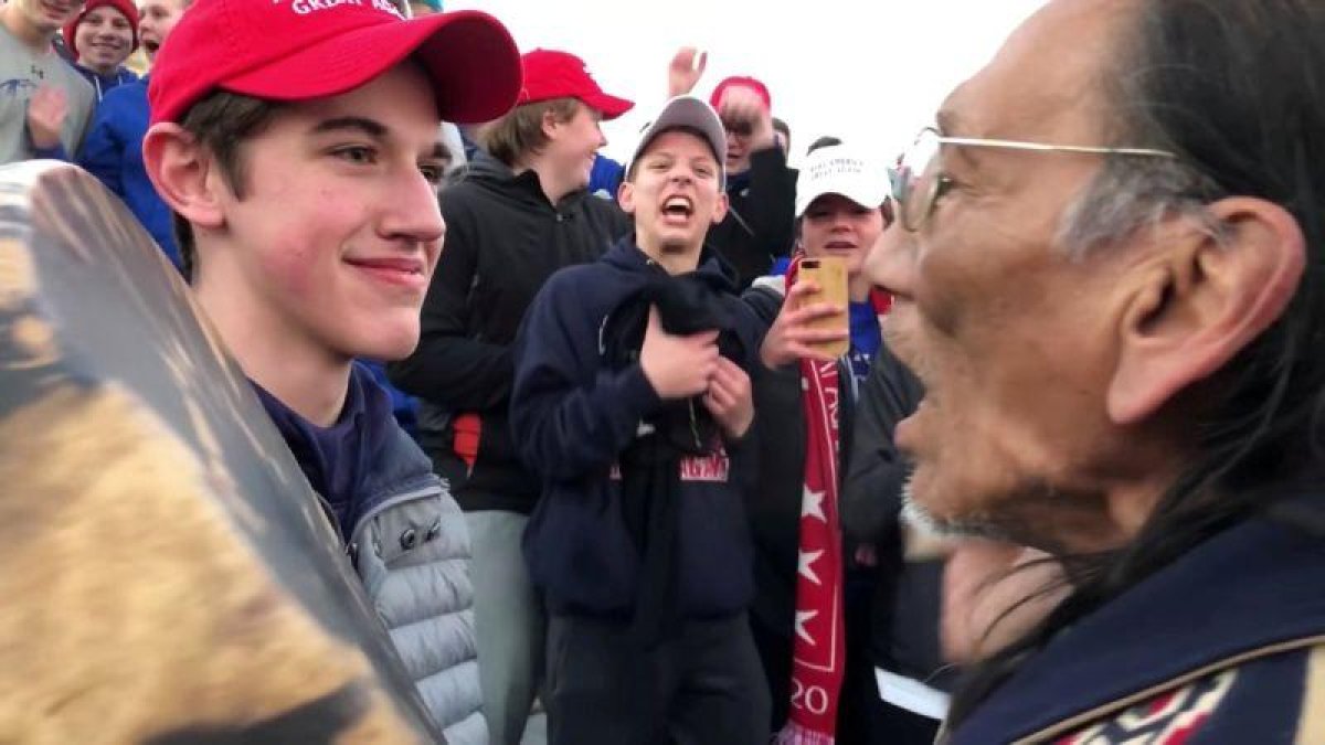 Nicholas Sandmann, el joven seguidor de Trump que se hizo viral.