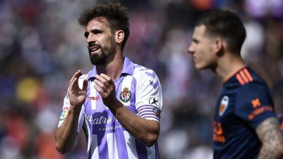 Borja Fernández, durante el partido Valladolid - Valencia que ahora se investiga.