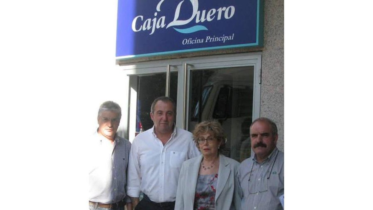 Eduardo Rodríguez (UEA), Luis Rodríguez Alfayate (Csica), María Ordás (CC.OO.) y Antonio Muñoz (UGT).