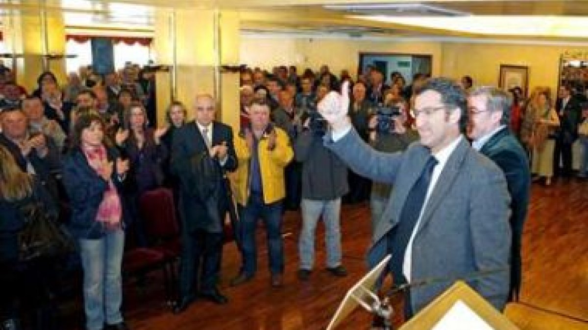 Núñez Feijóo en un acto con militantes y simpatizantes del PP esta semana en Lugo