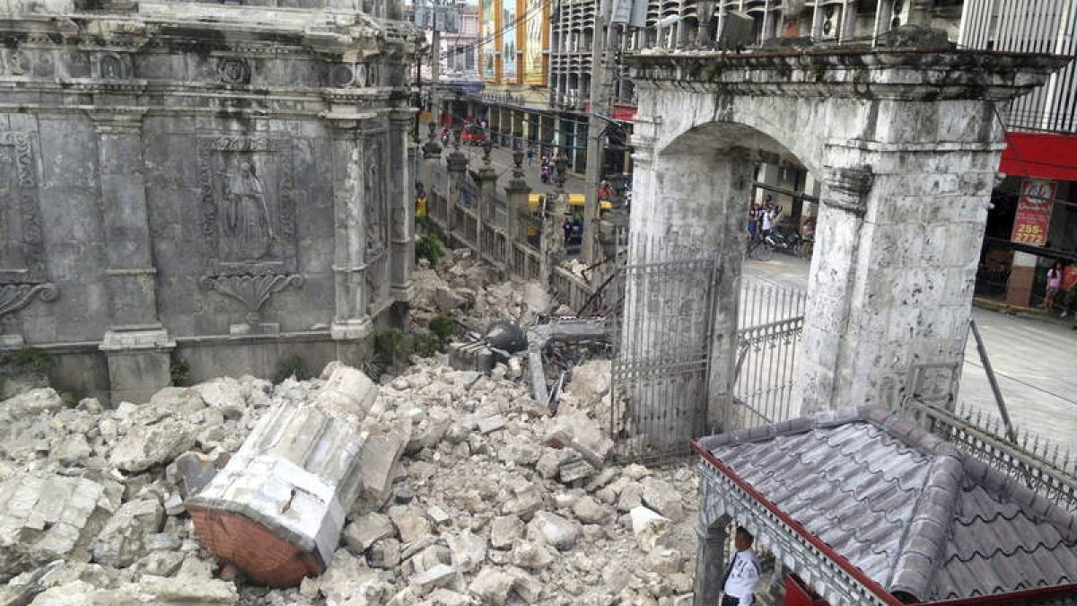 Imagen de una de las zonas devastadas por el terremoto.