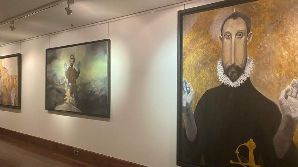 Una de las obras de Abbé Nozal, inspirada en el célebre autorretrato del Greco que custodia el Reina Sofía. DL