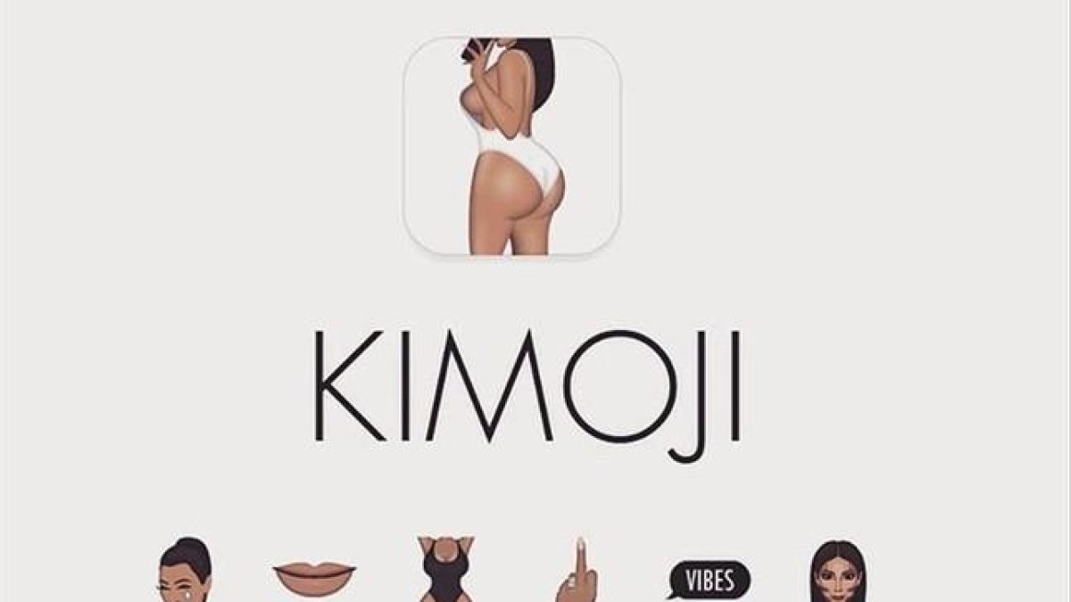 Kim Kardashian lanza Kimoji, una colección de emoticonos inspirados en ella misma.