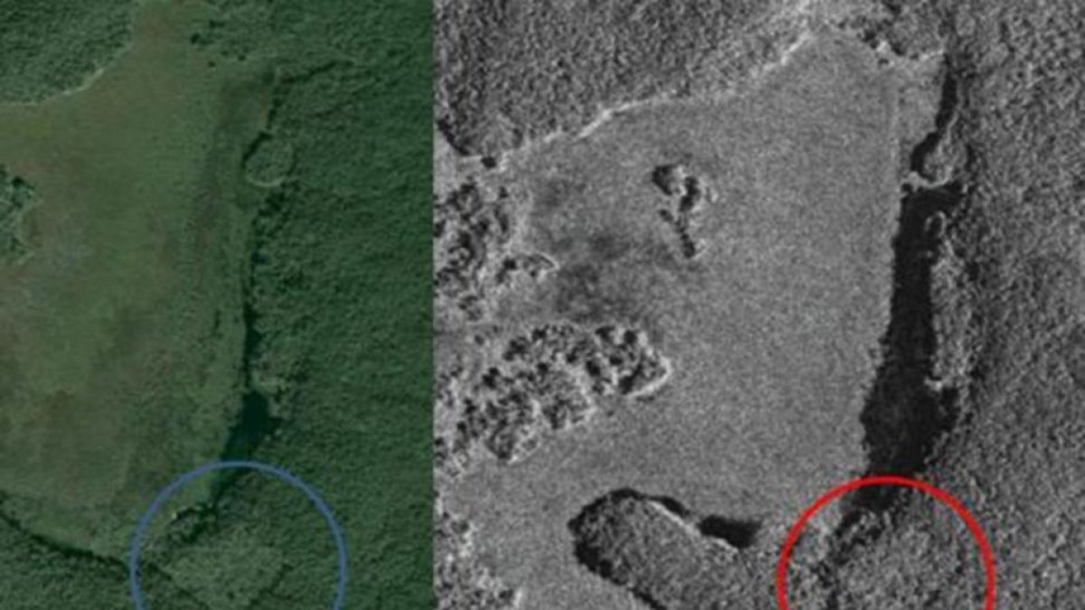 Imágenes de Google Earth sobre la posible ciudad maya.