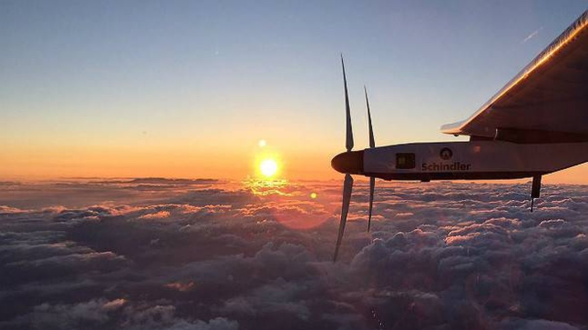 El Solar Impulse, este 29 de junio, después de despegar en Nagoya (Japón).