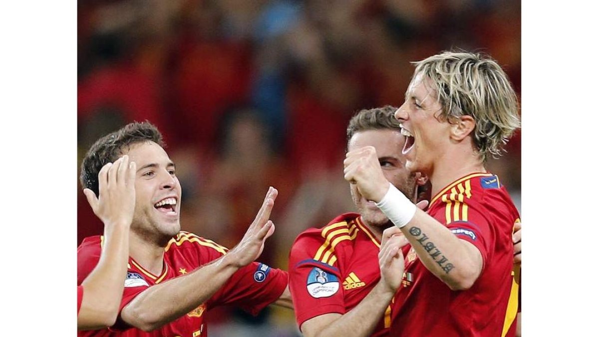 Jordi Alba, Mata y Torres forman parte de un estilo de juego que ha encumbrado a La Roja al éxito.