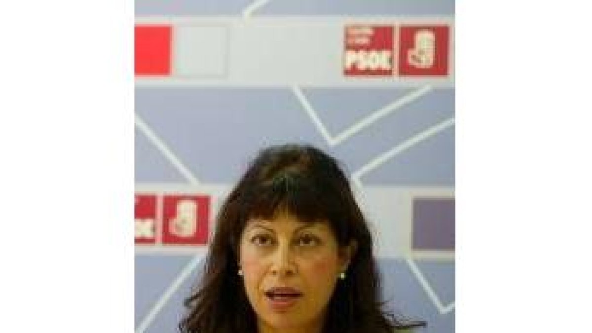Ana Redondo, en un momento de la rueda de prensa en Valladolid