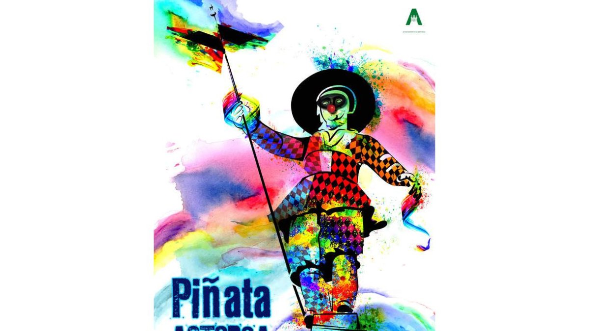 El cartel, obra de César Núñez, que anuncia la Piñata. DL