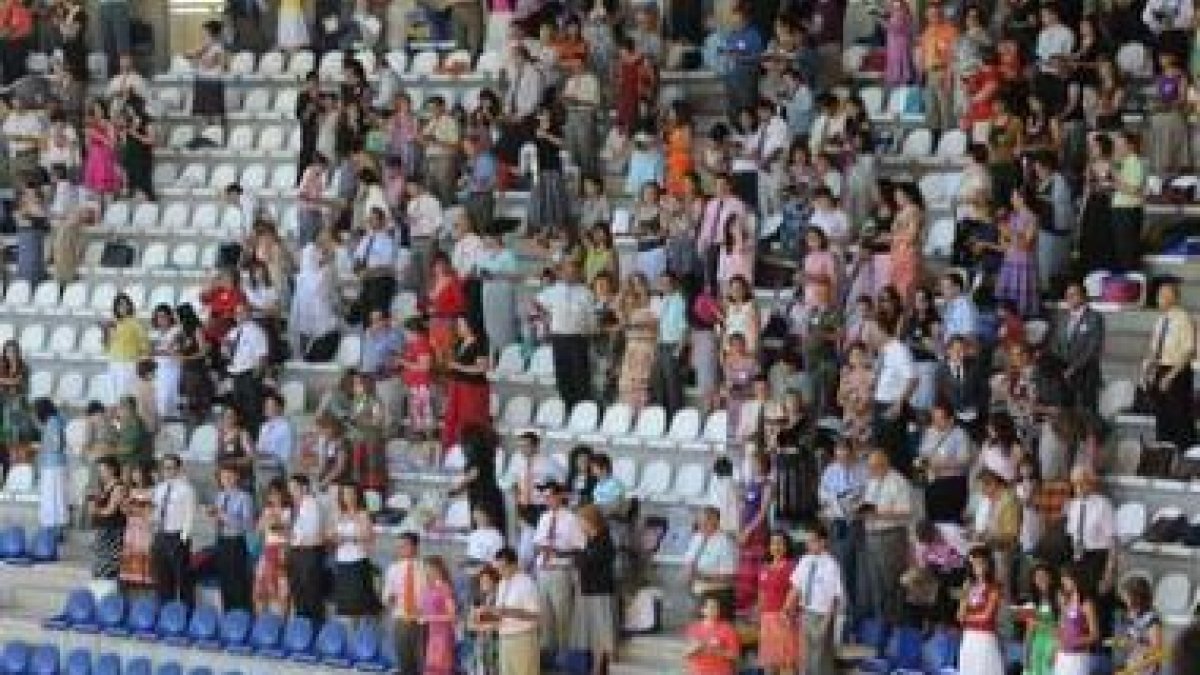 Un momento de la asamblea de Testigos de Jehová en el Estadio Reino de León.