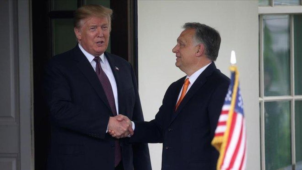 Trump recibe a Orban en la Casa Blanca.