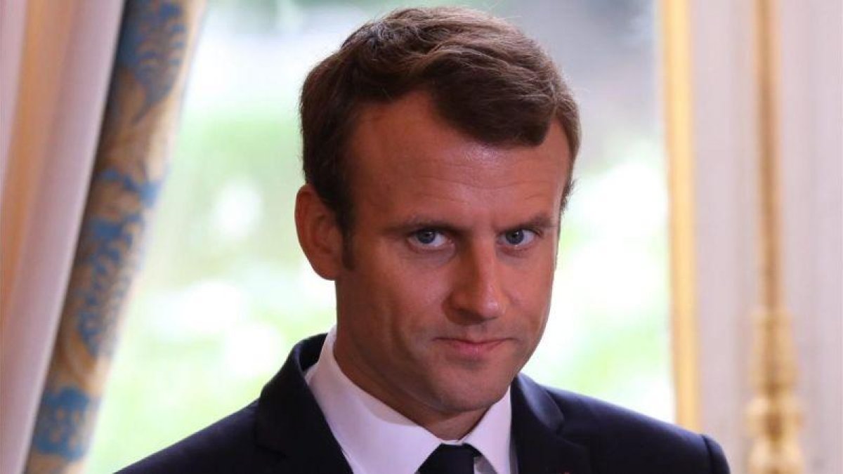 Emmanuel Macron, este jueves, en el Elíseo.