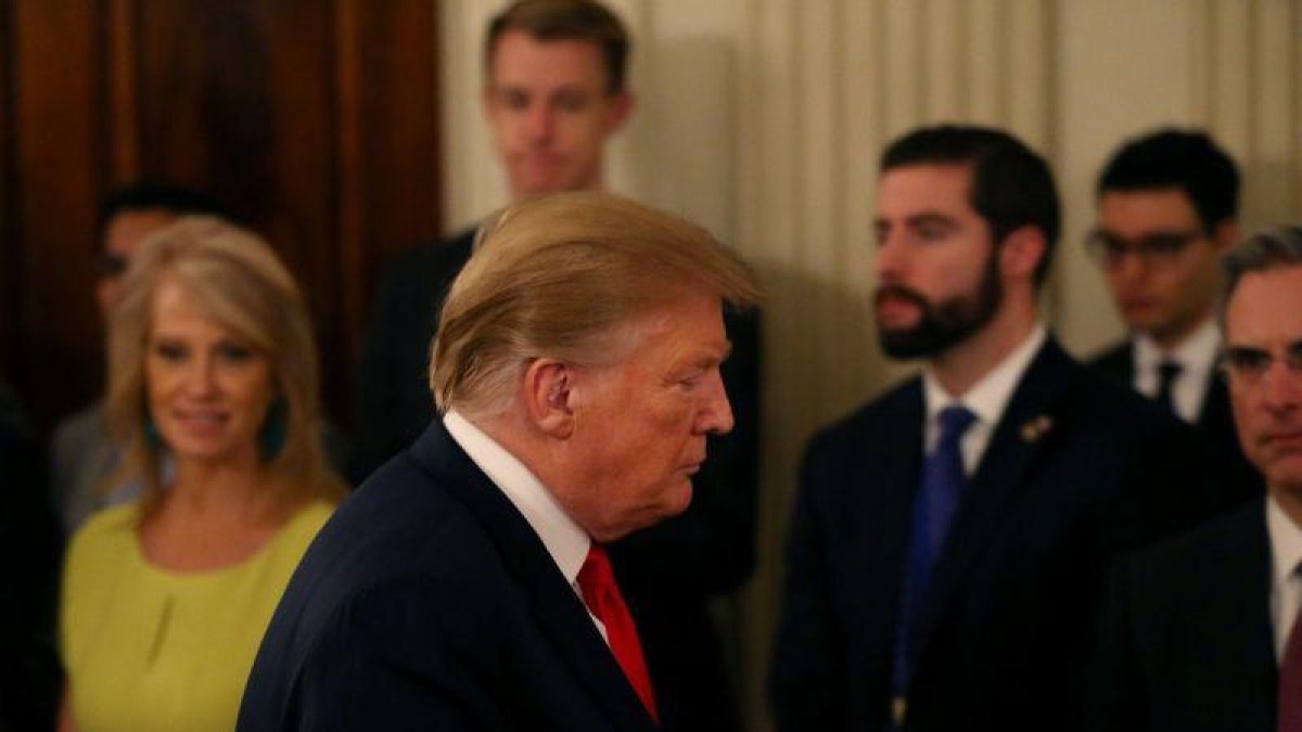 El presidente de los Estados Unidos, Donald Trump en la Casa Blanca.