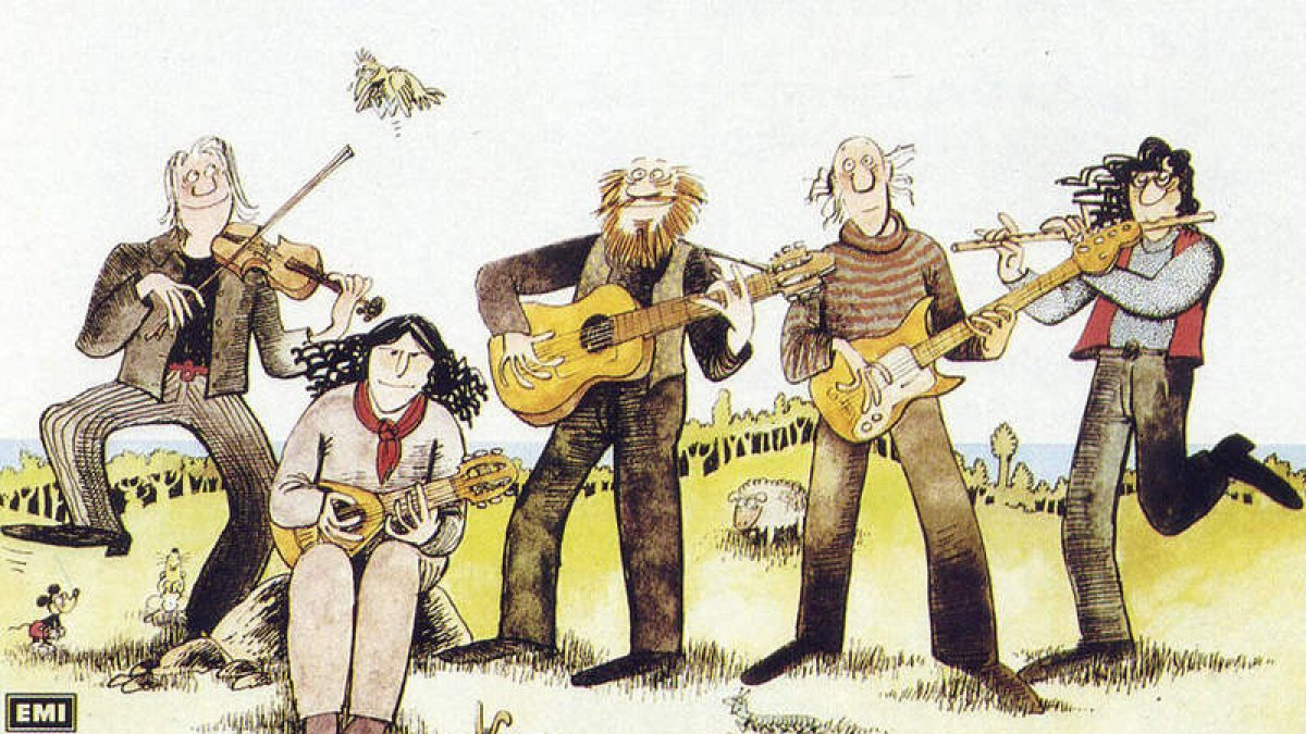 Dos imágenes de Gwendal y un dibujo de esta formación gala creada en 1972 con cinco miembros y que ahora integran seis músicos.