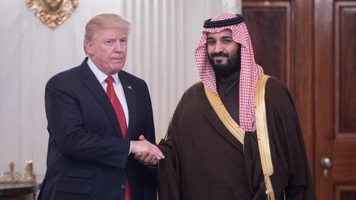 Donald Trump y el príncipe heredero de Arabia Saudí, Mohammed bin Salman, en la Casa Blanca, el 14 de marzo del 2017.