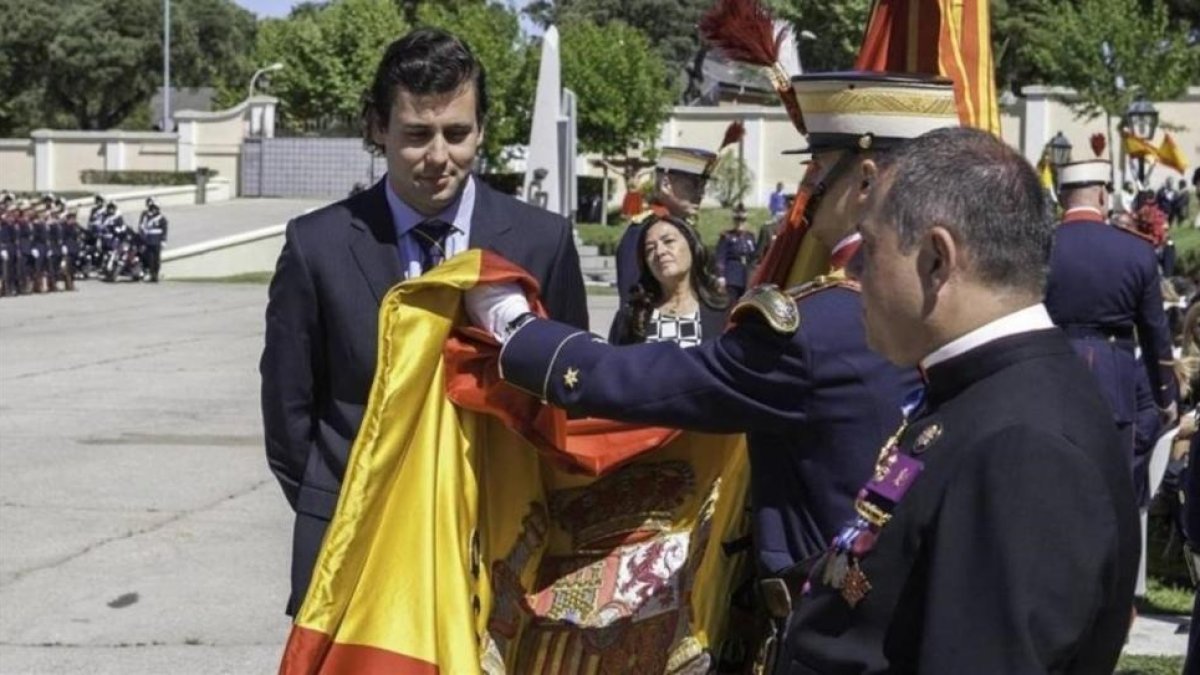 Juan Jose Franco Suelves  en una jura de bandera en 2015