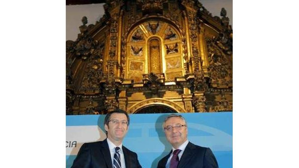 Núñez Feijóo con el ministro Blanco.