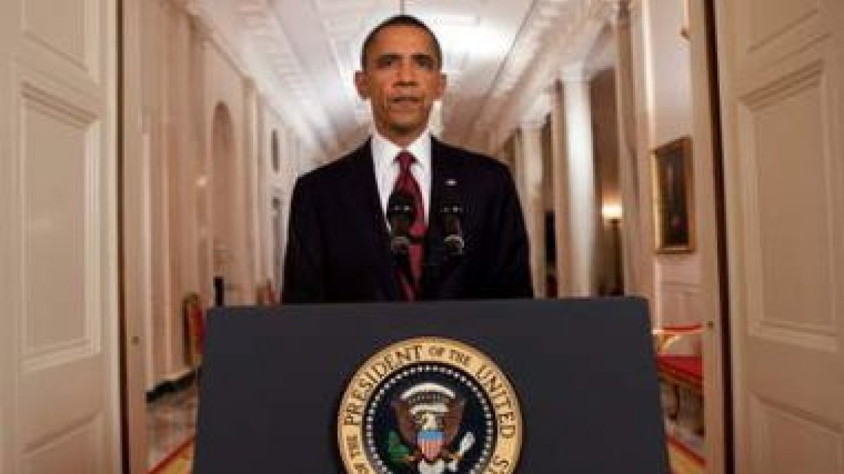 Obama, durante el anuncio desde la Casa Blanca.