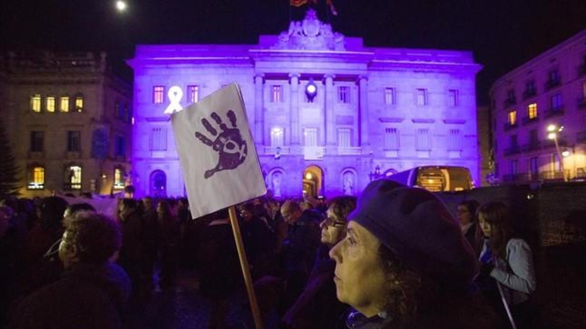 Manifestación contra la violencia machista, el 25 de noviembre del 2015, en Barcelona.