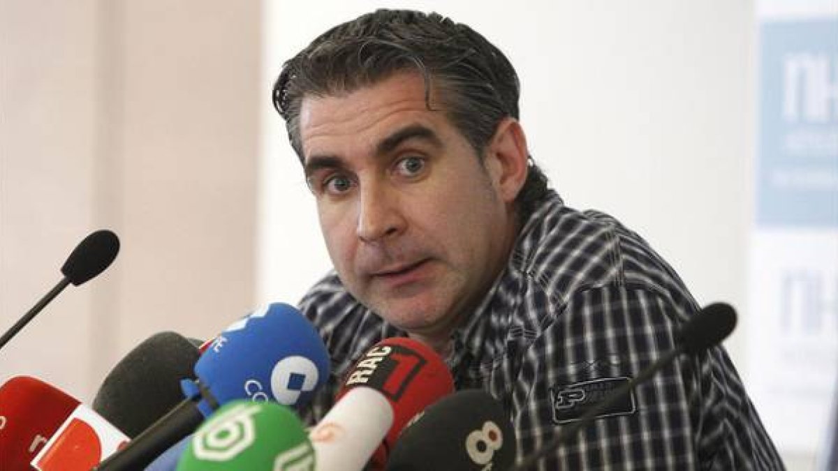 El socio azulgrana Jordi Cases, durante una rueda de prensa.