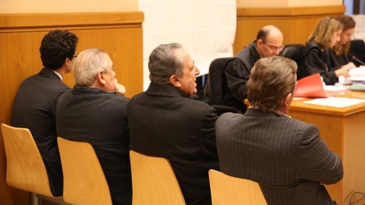 Los cuatro acusados en el juicio de La Seda.
