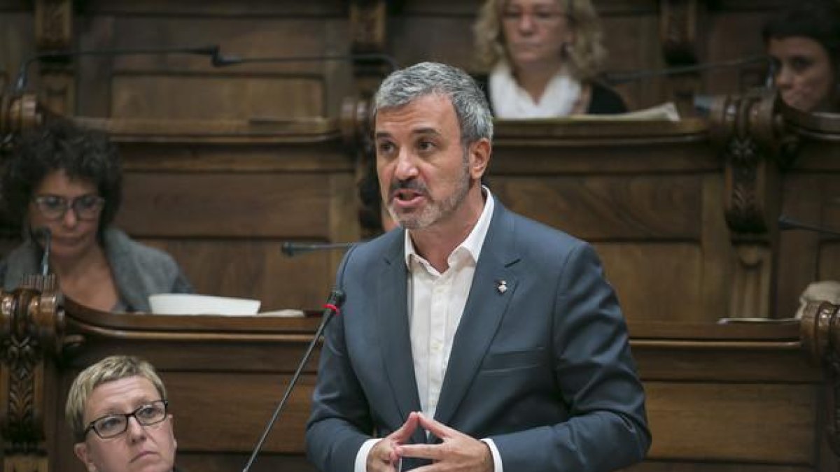 El concejal del PSC en Barcelona Jaume Collboni, en el primer pleno ordinario celebrado el pasado 2 de octubre.