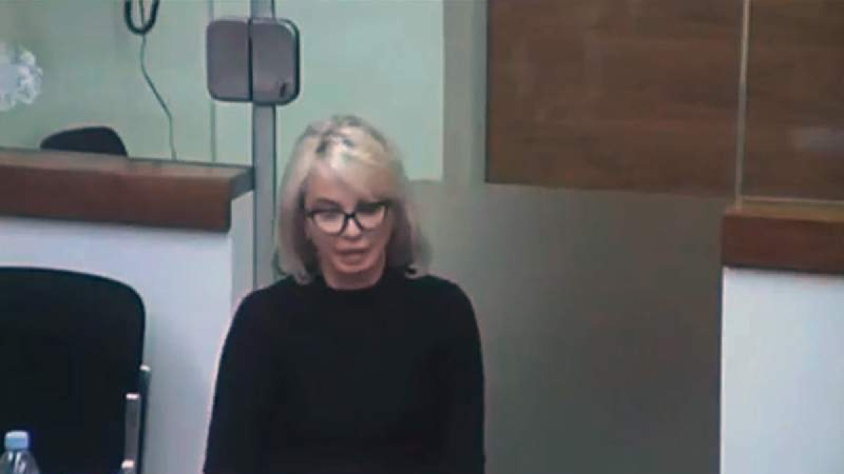 Corinna Larsen durante una declaración judicial en enero de 2021 vía 'on line'. EFE