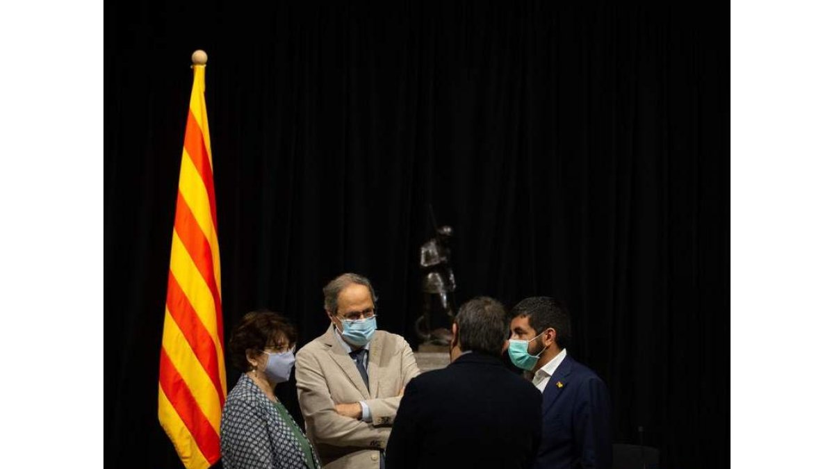 El presidente de la Generalitat, Quim Torra, en un acto oficial. ENRIC FONTCUBERTA