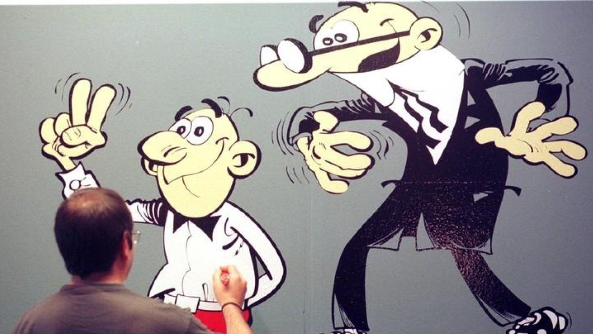 Los personajes de tebeo Mortadelo y Filemón, creados por Francisco Ibáñez. DAVID AGUILAR
