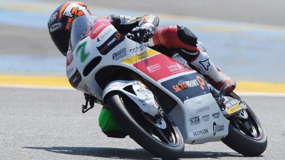 Efrén Vázquez, durante la calificcaión del GP de Francia, en Le Mans.