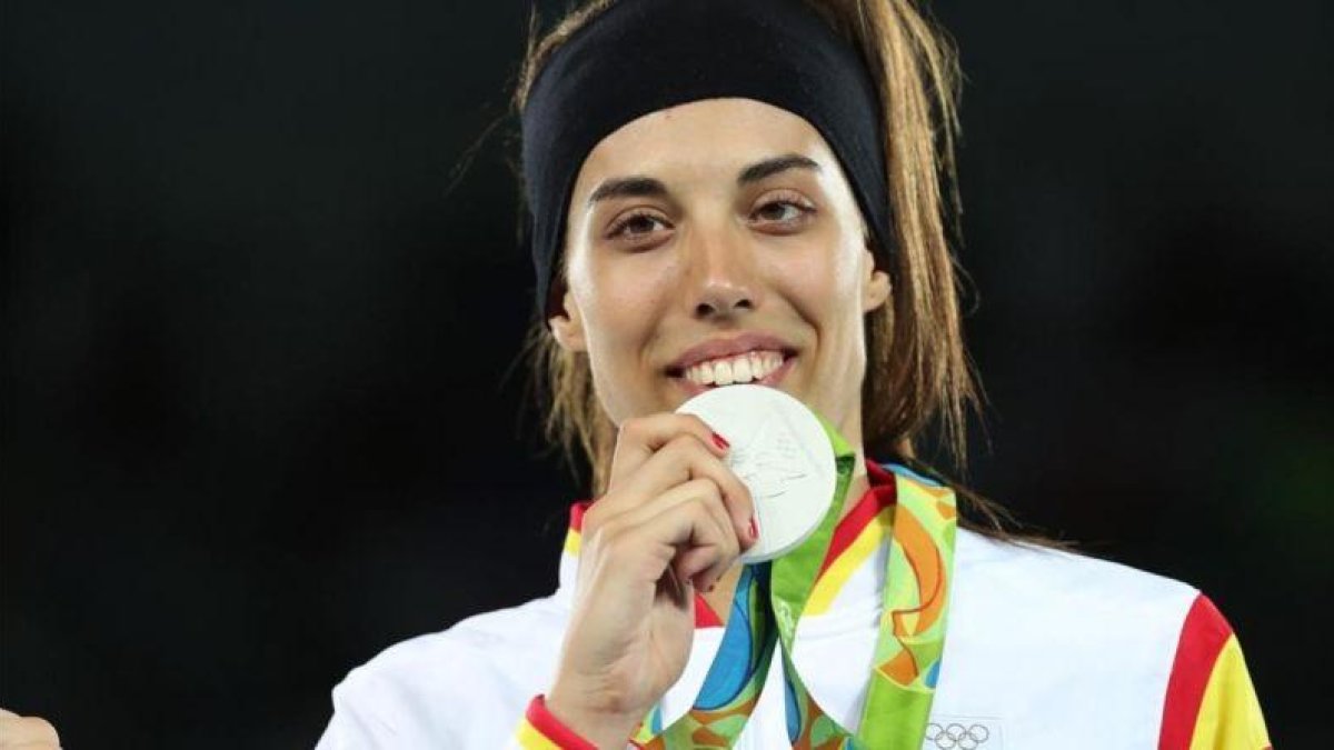 Eva Calvo, con su plata olímpica.