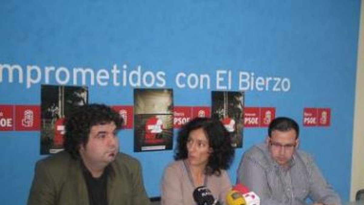 David López, Belén Fernández y Daniel Rodríguez, ayer.