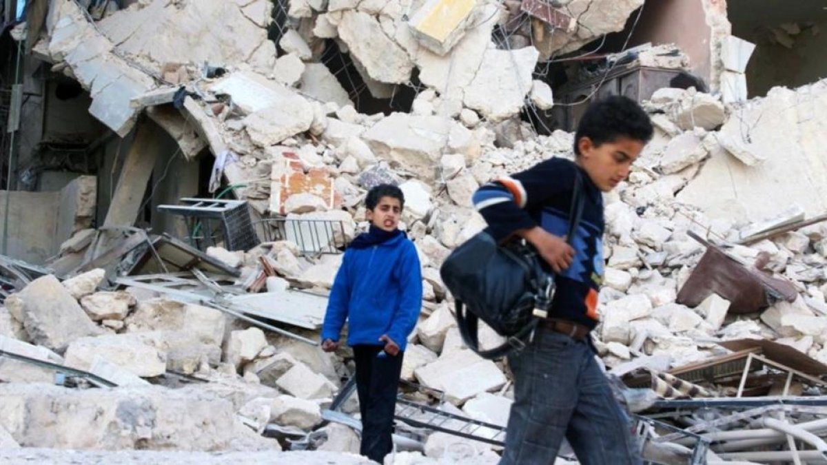 Niños en Siria.