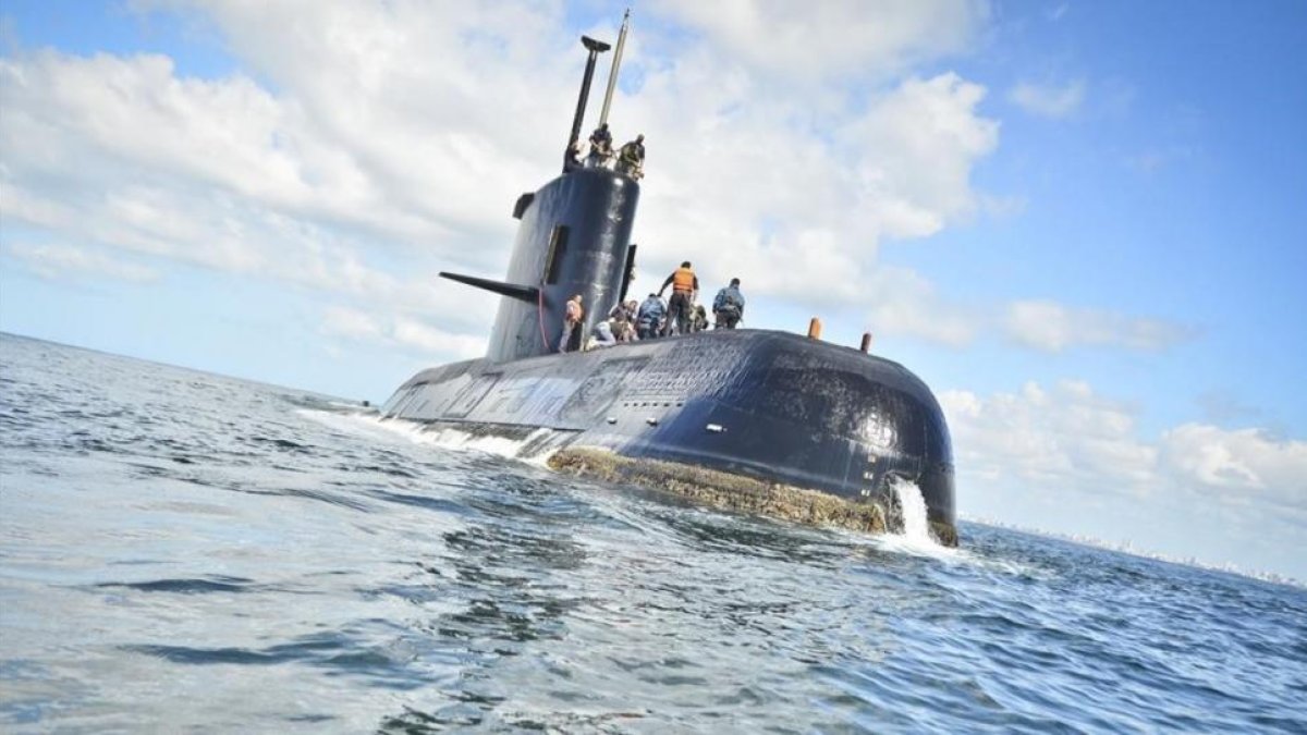 Fotografía sin fecha cedida por la Armada Argentina que muestra el submarino desaparecido.