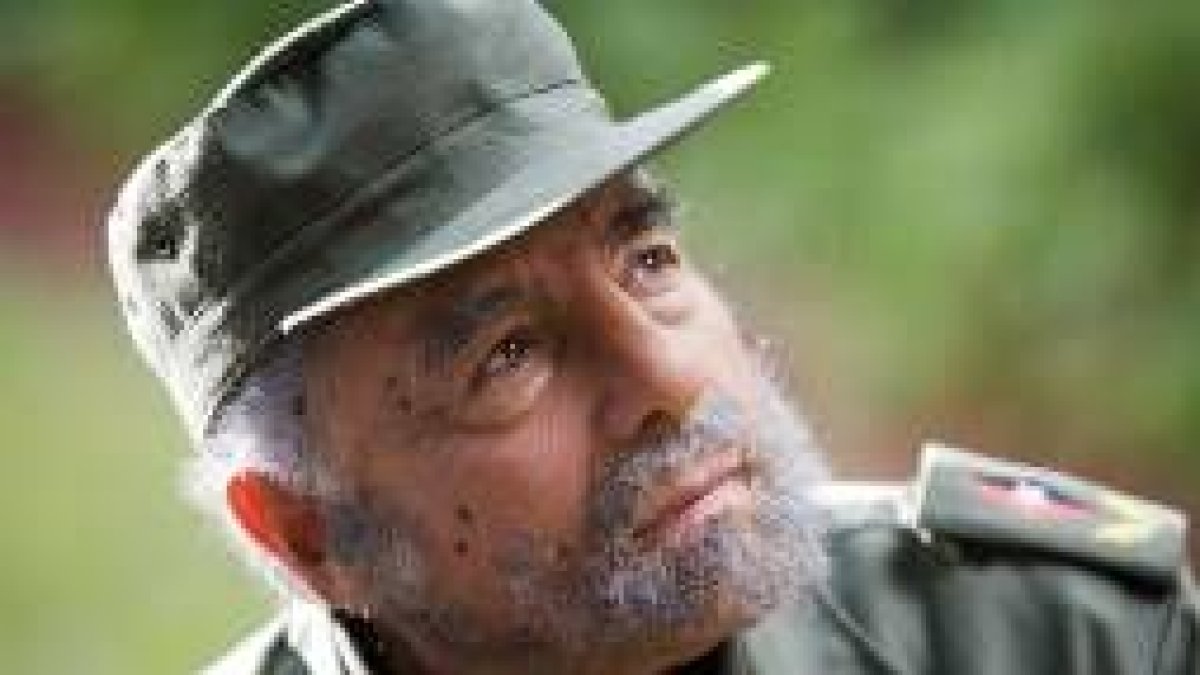 Juan Luis Galiardo caracterizado como el comandante Fidel Castro