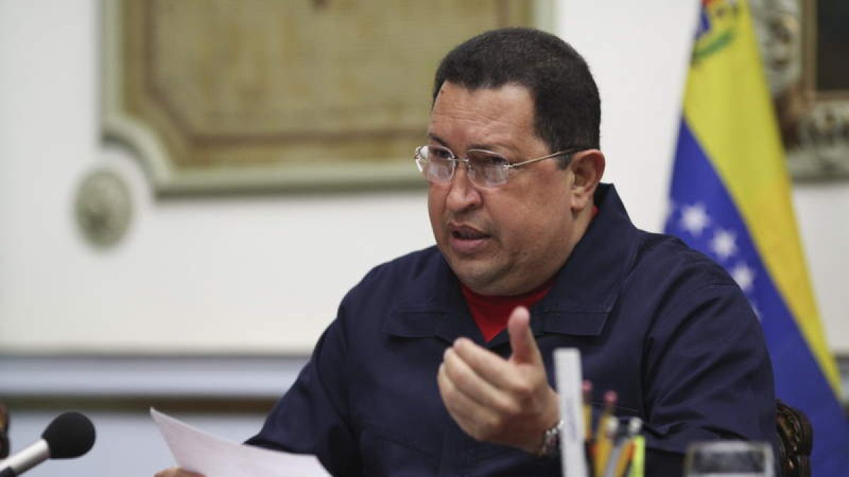 El presidente de Venezuela, Hugo Chávez, tras pasar cinco días en Cuba.